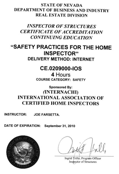  - nevada-approved-inspector-safety-course-2010