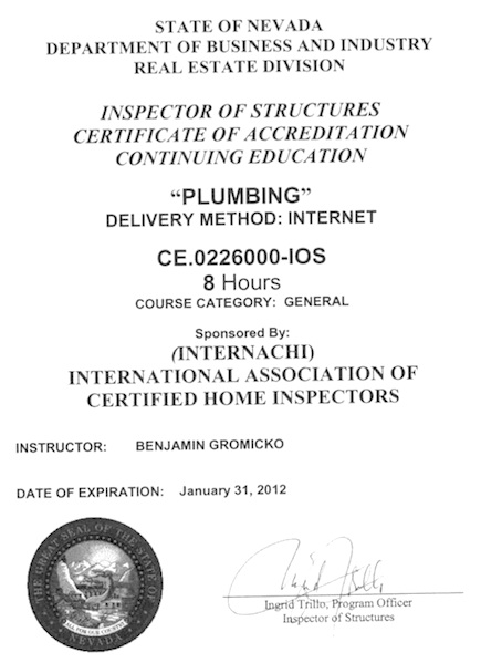  - nevada-approved-plumbing-inspection-course-2011